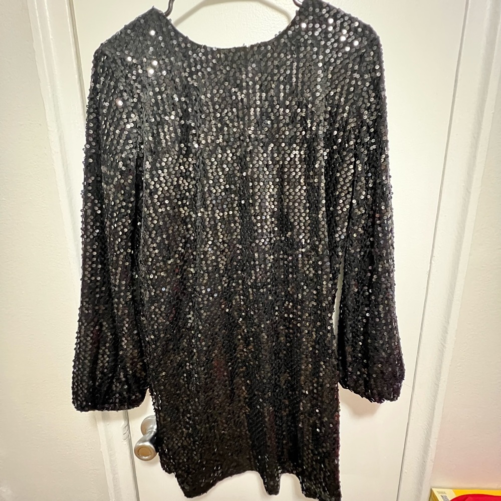 Sequin black dress